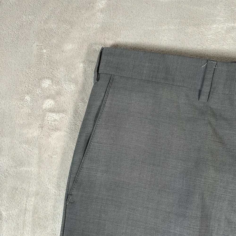The Men's Store Bloomingdale's Pants Mens 38x30 Gray 100% Wool Made In Italy EUC